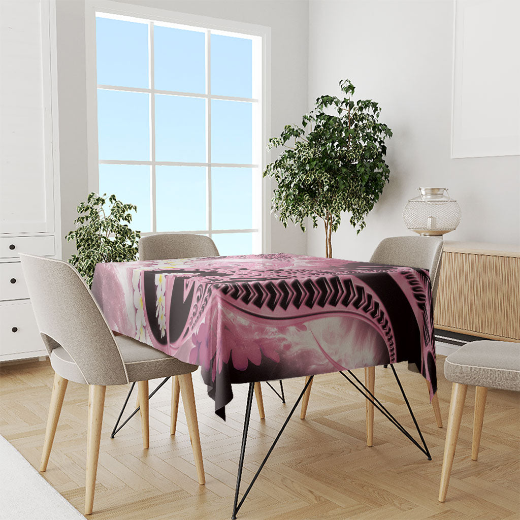 Piko Hawaiian Tablecloth Pink Galaxy Spiral Plumeria Tribal Patterns DT05 - Polynesian Pride