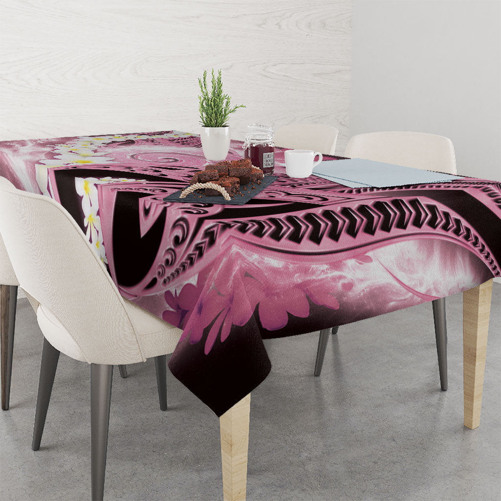 Piko Hawaiian Tablecloth Pink Galaxy Spiral Plumeria Tribal Patterns DT05 - Polynesian Pride