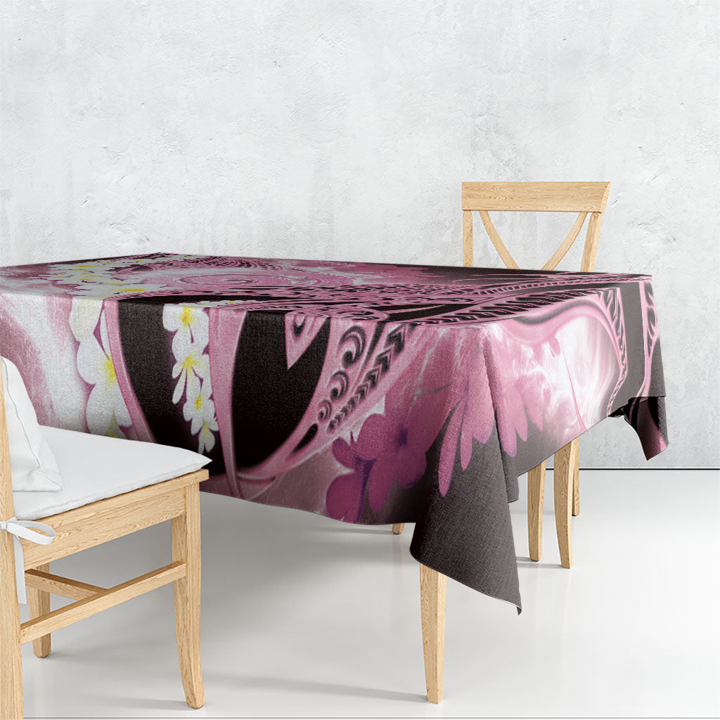 Piko Hawaiian Tablecloth Pink Galaxy Spiral Plumeria Tribal Patterns DT05 - Polynesian Pride