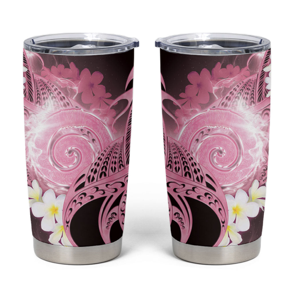 Piko Hawaiian Tumbler Cup Pink Galaxy Spiral Plumeria Tribal Patterns DT05 Pink - Polynesian Pride