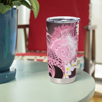 Piko Hawaiian Tumbler Cup Pink Galaxy Spiral Plumeria Tribal Patterns DT05 - Polynesian Pride