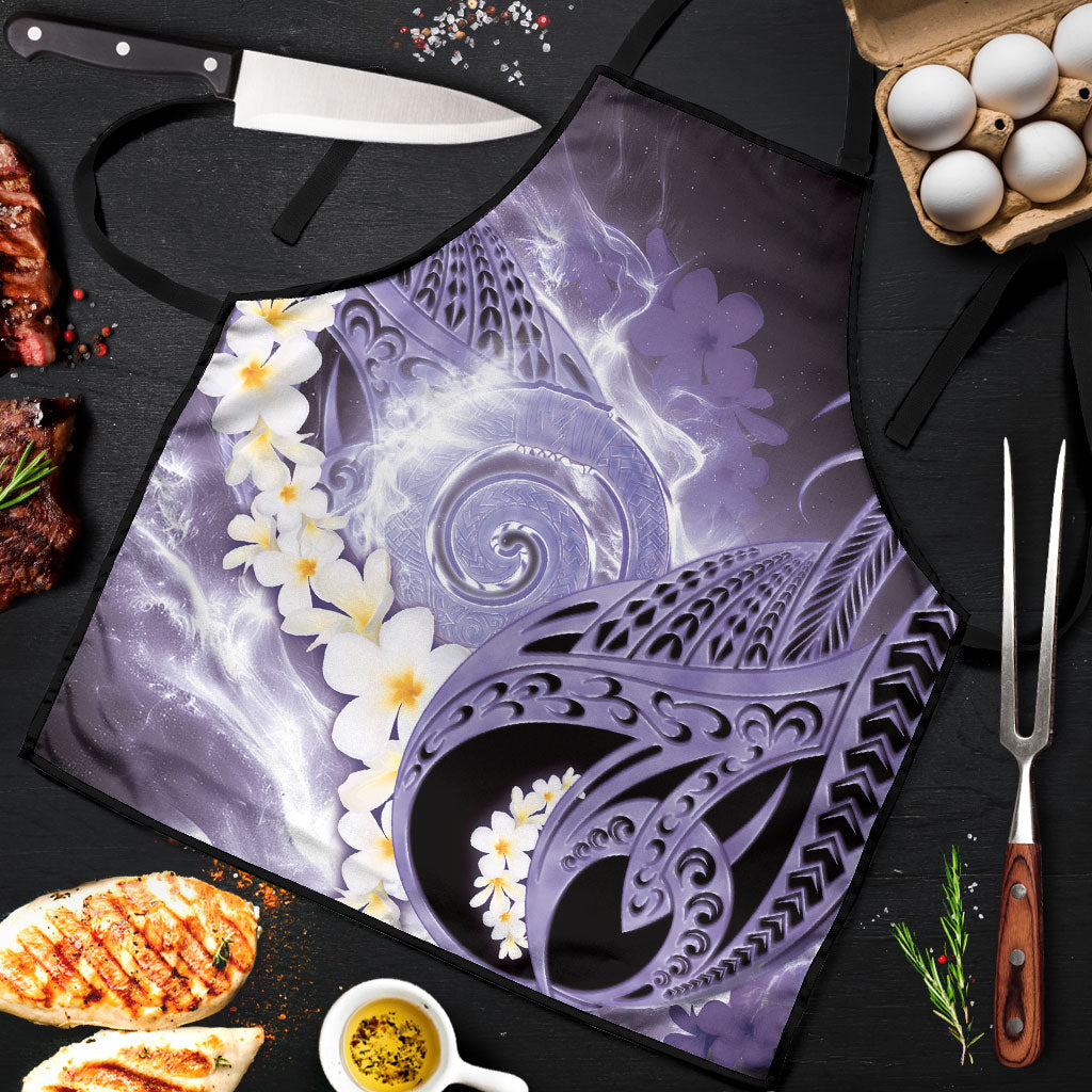 Piko Hawaiian Apron Purple Galaxy Spiral Plumeria Tribal Patterns DT05 Purple - Polynesian Pride