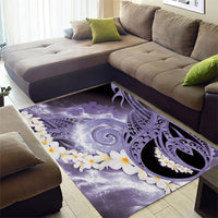 Piko Hawaiian Area Rug Purple Galaxy Spiral Plumeria Tribal Patterns DT05 - Polynesian Pride