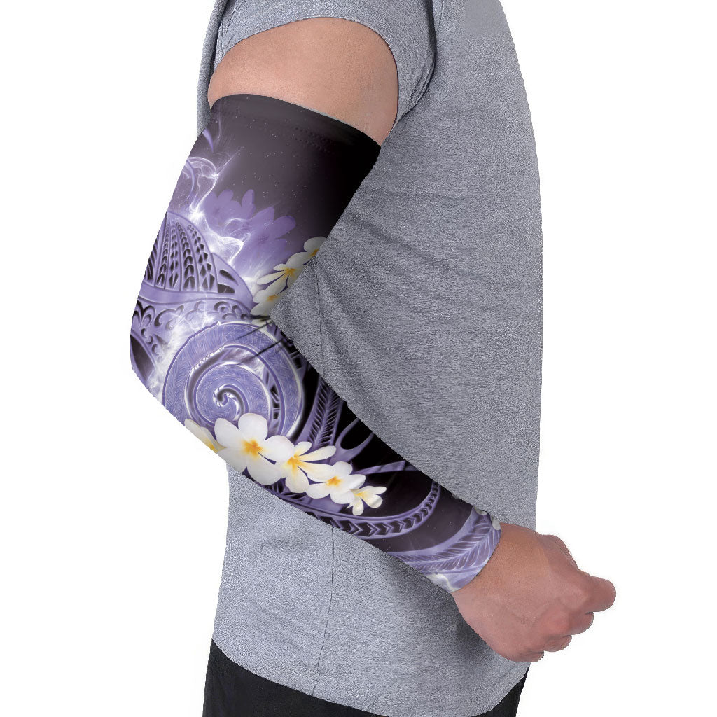 Piko Hawaiian Arm Sleeves Purple Galaxy Spiral Plumeria Tribal Patterns DT05 - Polynesian Pride