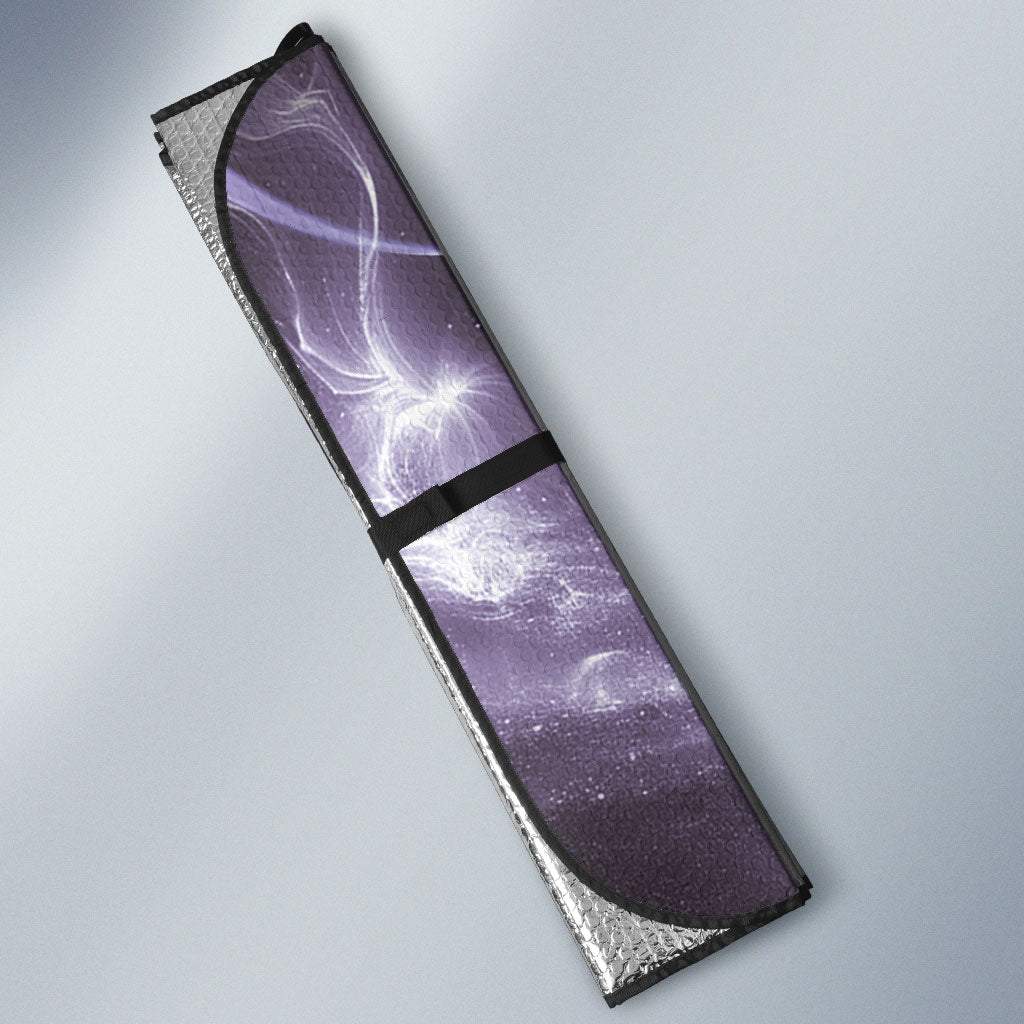 Piko Hawaiian Auto Sun Shade Purple Galaxy Spiral Plumeria Tribal Patterns DT05 - Polynesian Pride