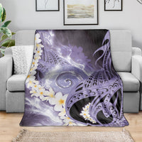 Piko Hawaiian Blanket Purple Galaxy Spiral Plumeria Tribal Patterns DT05 - Polynesian Pride