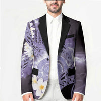 Piko Hawaiian Blazer Purple Galaxy Spiral Plumeria Tribal Patterns DT05 - Polynesian Pride