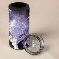 Piko Hawaiian 4 in 1 Can Cooler Tumbler Purple Galaxy Spiral Plumeria Tribal Patterns DT05 - Polynesian Pride