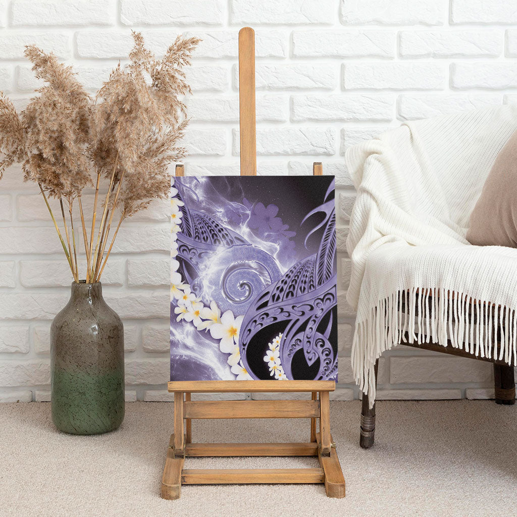 Piko Hawaiian Canvas Wall Art Purple Galaxy Spiral Plumeria Tribal Patterns DT05 - Polynesian Pride