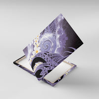 Piko Hawaiian Canvas Wall Art Purple Galaxy Spiral Plumeria Tribal Patterns DT05 With Frame Purple - Polynesian Pride