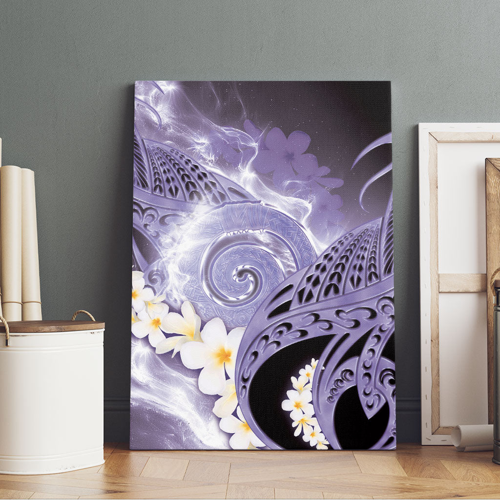 Piko Hawaiian Canvas Wall Art Purple Galaxy Spiral Plumeria Tribal Patterns DT05 - Polynesian Pride