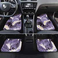 Piko Hawaiian Car Mats Purple Galaxy Spiral Plumeria Tribal Patterns DT05 Set 4pcs Purple - Polynesian Pride