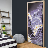 Piko Hawaiian Door Cover Purple Galaxy Spiral Plumeria Tribal Patterns DT05 - Polynesian Pride