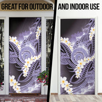 Piko Hawaiian Door Cover Purple Galaxy Spiral Plumeria Tribal Patterns DT05 - Polynesian Pride