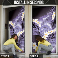 Piko Hawaiian Door Cover Purple Galaxy Spiral Plumeria Tribal Patterns DT05 - Polynesian Pride