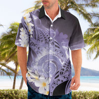 Piko Hawaiian Hawaiian Shirt Purple Galaxy Spiral Plumeria Tribal Patterns DT05 - Polynesian Pride