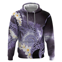 Piko Hawaiian Hoodie Purple Galaxy Spiral Plumeria Tribal Patterns DT05 Pullover Hoodie Purple - Polynesian Pride