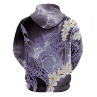 Piko Hawaiian Hoodie Purple Galaxy Spiral Plumeria Tribal Patterns DT05 - Polynesian Pride