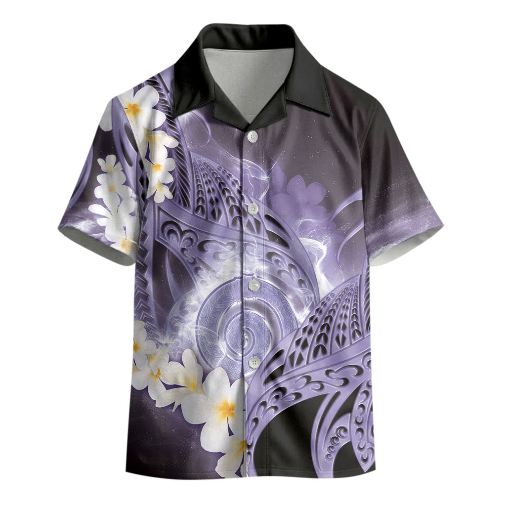 Piko Hawaiian Kid Hawaiian Shirt Purple Galaxy Spiral Plumeria Tribal Patterns DT05 - Polynesian Pride