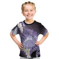 Piko Hawaiian Kid T Shirt Purple Galaxy Spiral Plumeria Tribal Patterns DT05 Purple - Polynesian Pride