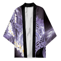 Piko Hawaiian Kimono Purple Galaxy Spiral Plumeria Tribal Patterns DT05 Unisex Purple - Polynesian Pride