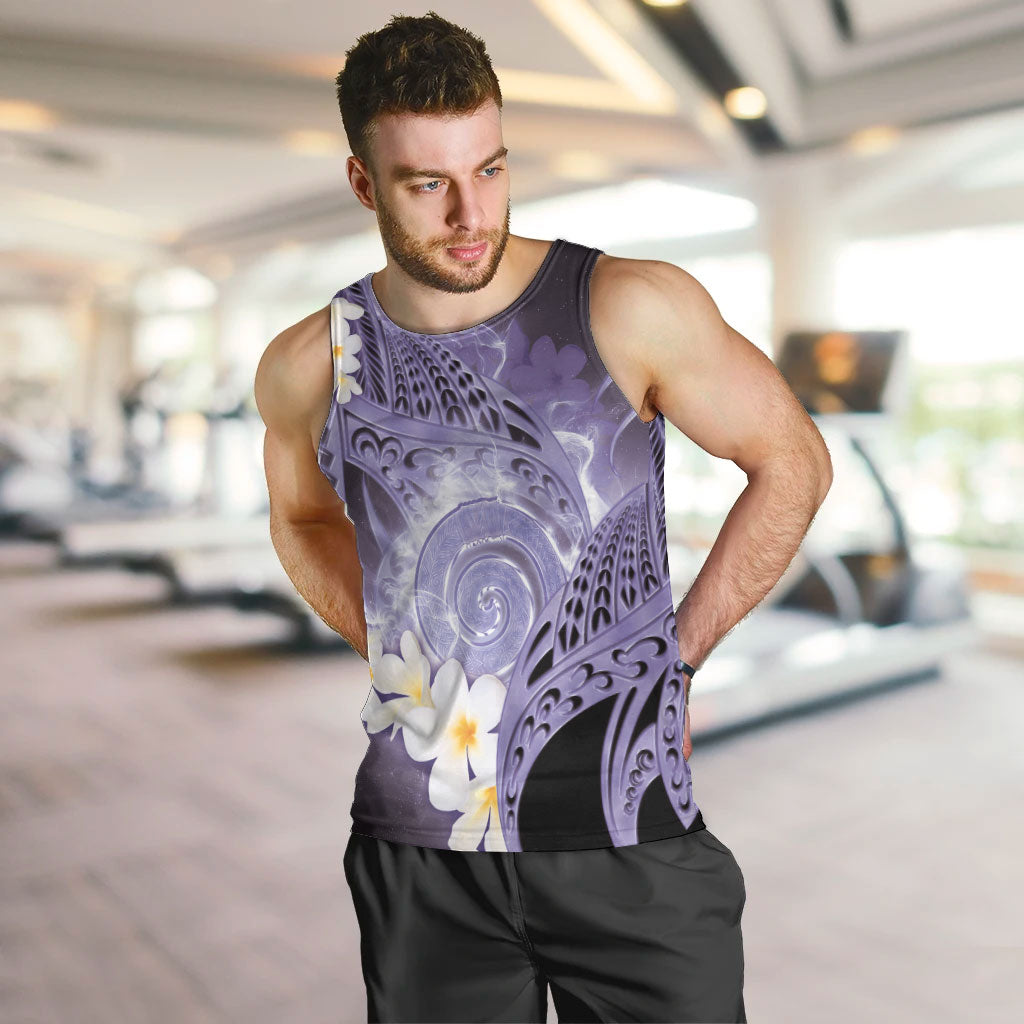 Piko Hawaiian Men Tank Top Purple Galaxy Spiral Plumeria Tribal Patterns DT05 Purple - Polynesian Pride