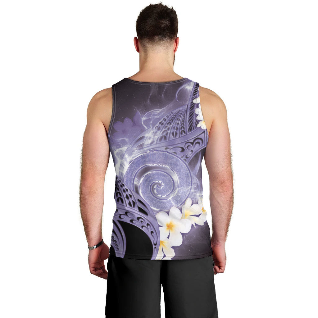 Piko Hawaiian Men Tank Top Purple Galaxy Spiral Plumeria Tribal Patterns DT05 - Polynesian Pride