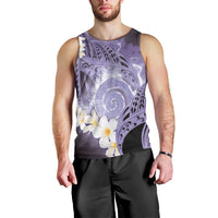 Piko Hawaiian Men Tank Top Purple Galaxy Spiral Plumeria Tribal Patterns DT05 - Polynesian Pride