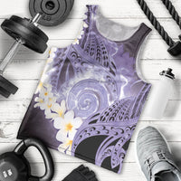 Piko Hawaiian Men Tank Top Purple Galaxy Spiral Plumeria Tribal Patterns DT05 - Polynesian Pride