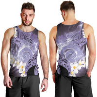 Piko Hawaiian Men Tank Top Purple Galaxy Spiral Plumeria Tribal Patterns DT05 - Polynesian Pride
