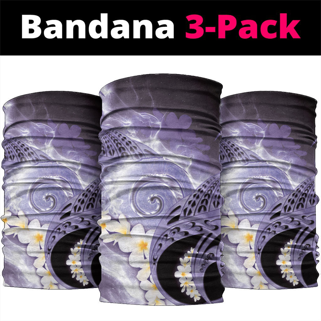 Piko Hawaiian Neck Gaiter Purple Galaxy Spiral Plumeria Tribal Patterns DT05 package One Size: 25*50cm Purple - Polynesian Pride