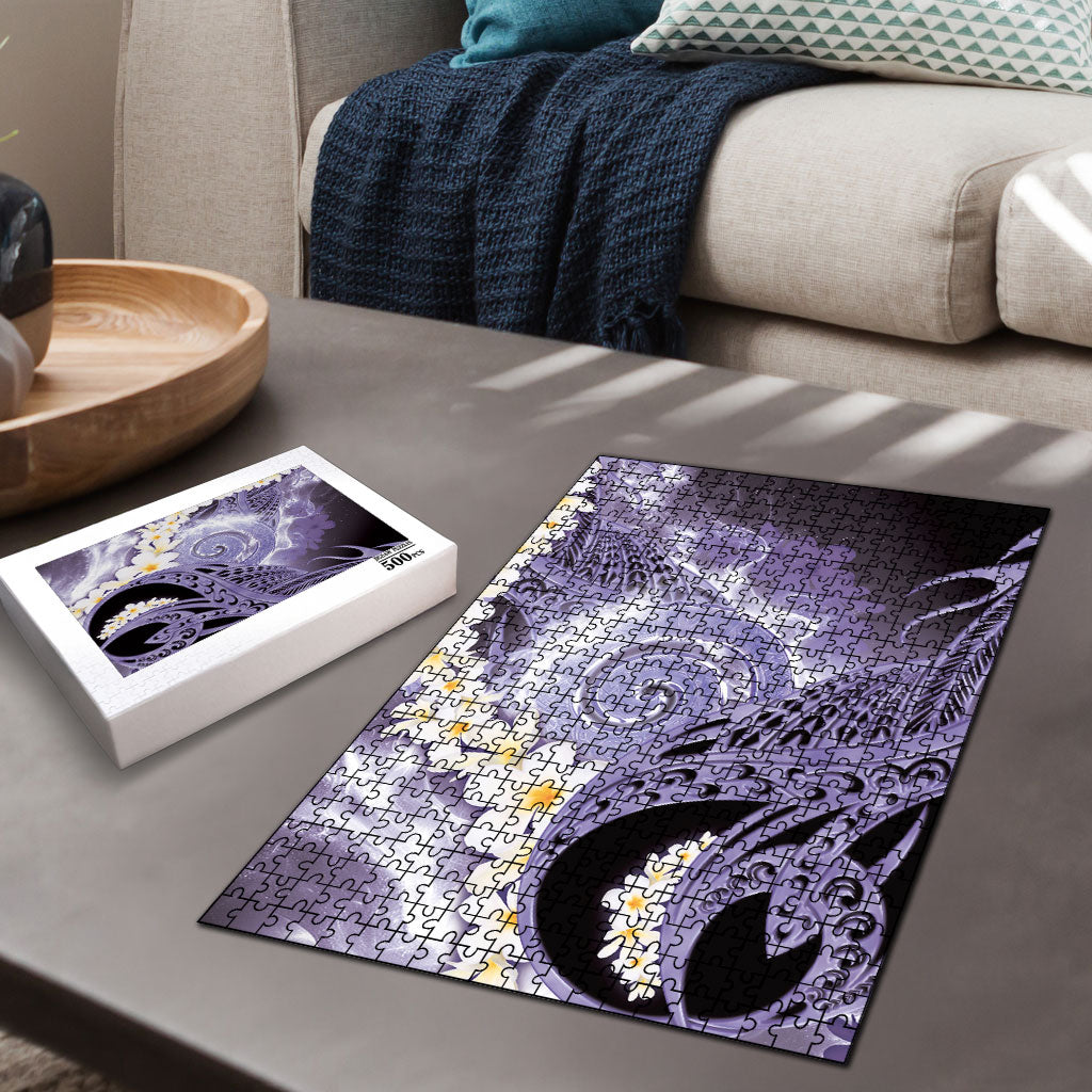 Piko Hawaiian Puzzle Purple Galaxy Spiral Plumeria Tribal Patterns DT05 - Polynesian Pride