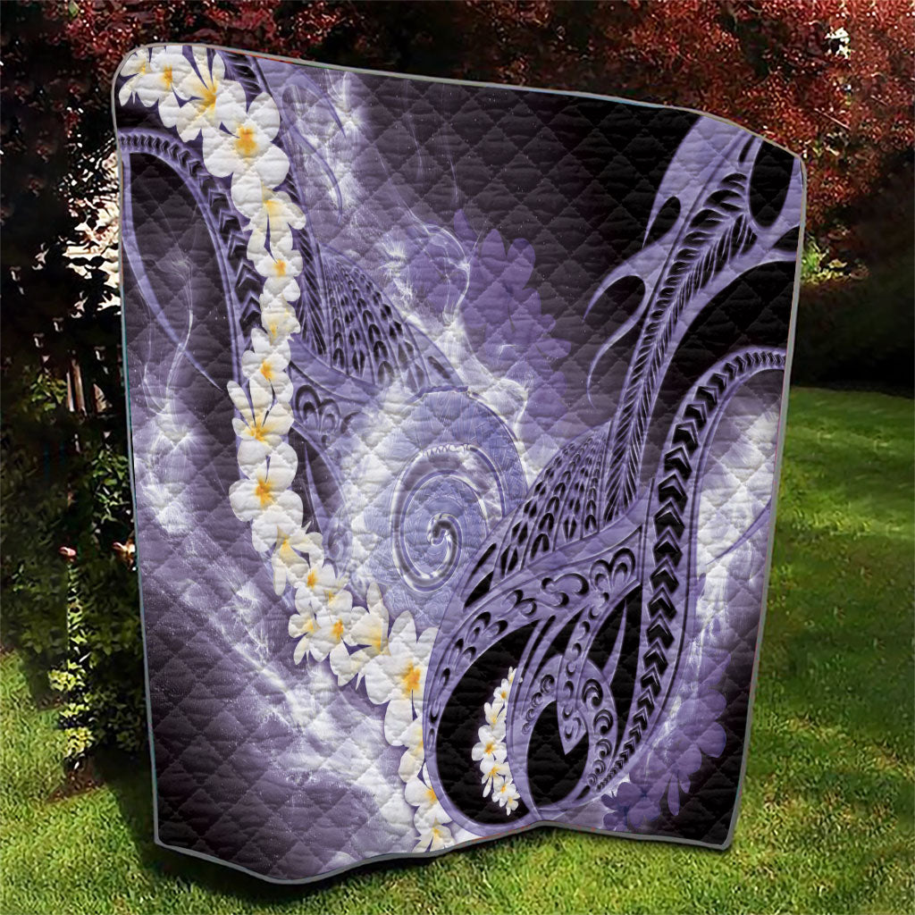 Piko Hawaiian Quilt Purple Galaxy Spiral Plumeria Tribal Patterns DT05 - Polynesian Pride