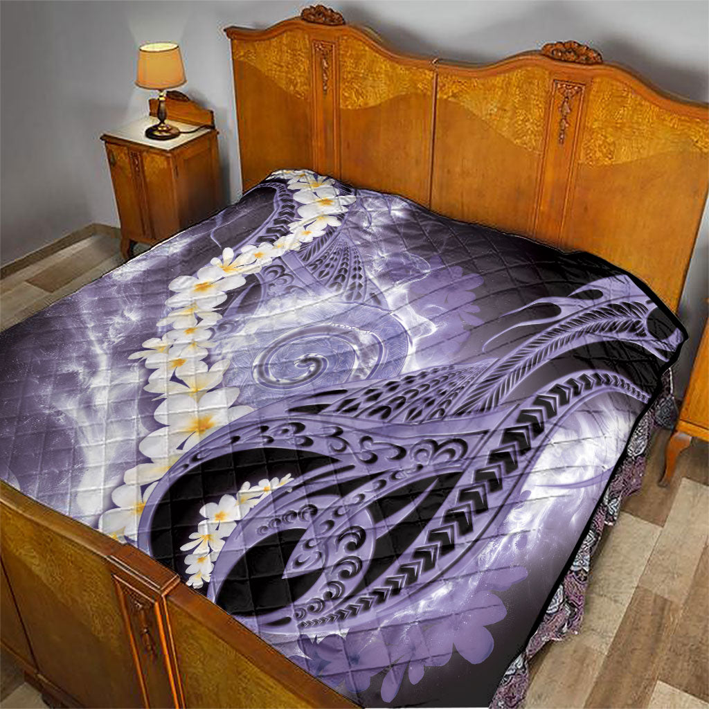 Piko Hawaiian Quilt Purple Galaxy Spiral Plumeria Tribal Patterns DT05 - Polynesian Pride