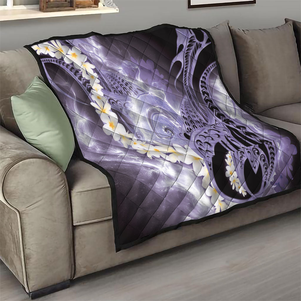 Piko Hawaiian Quilt Purple Galaxy Spiral Plumeria Tribal Patterns DT05 - Polynesian Pride