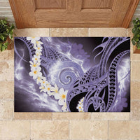 Piko Hawaiian Rubber Doormat Purple Galaxy Spiral Plumeria Tribal Patterns DT05 Purple - Polynesian Pride