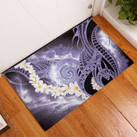 Piko Hawaiian Rubber Doormat Purple Galaxy Spiral Plumeria Tribal Patterns DT05 - Polynesian Pride