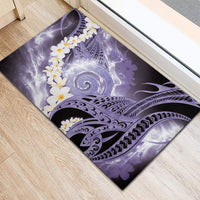 Piko Hawaiian Rubber Doormat Purple Galaxy Spiral Plumeria Tribal Patterns DT05 - Polynesian Pride