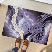 Piko Hawaiian Rubber Doormat Purple Galaxy Spiral Plumeria Tribal Patterns DT05 - Polynesian Pride