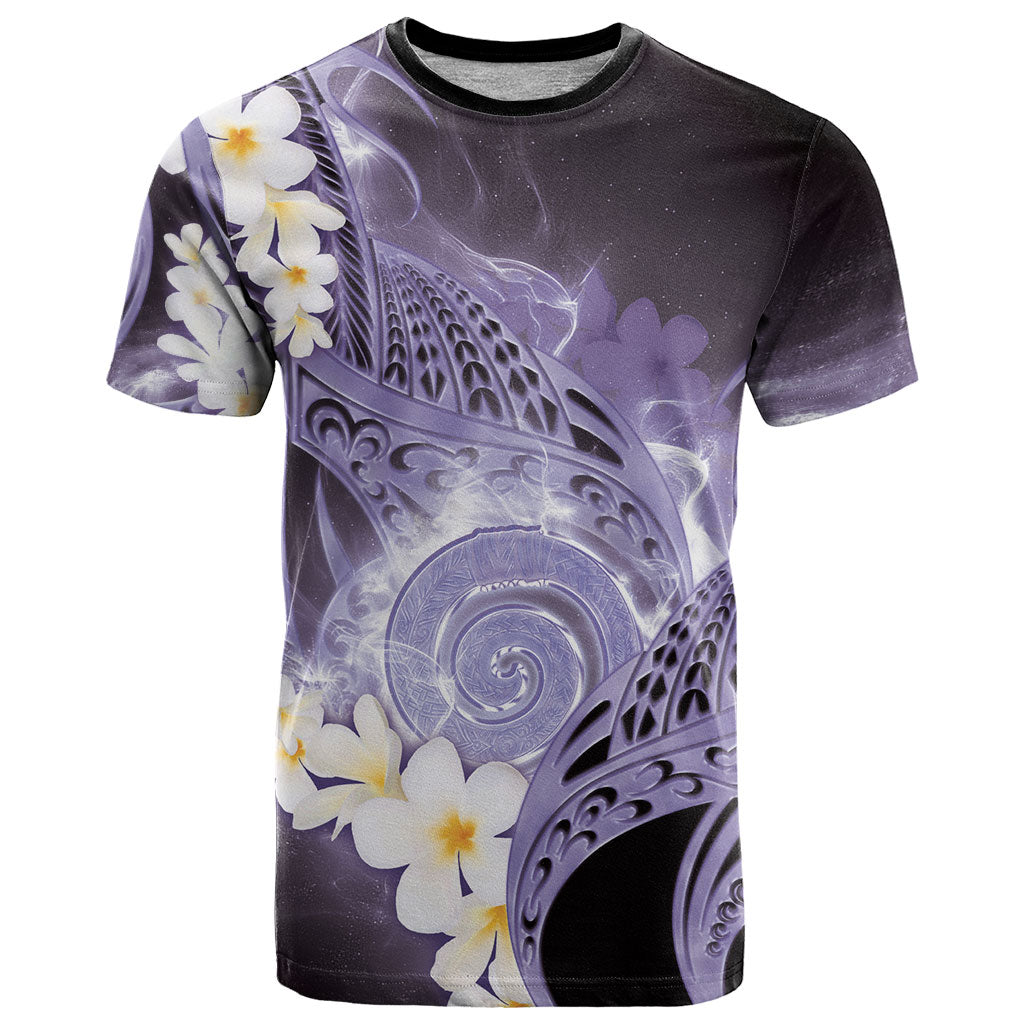 Piko Hawaiian T Shirt Purple Galaxy Spiral Plumeria Tribal Patterns DT05 Purple - Polynesian Pride