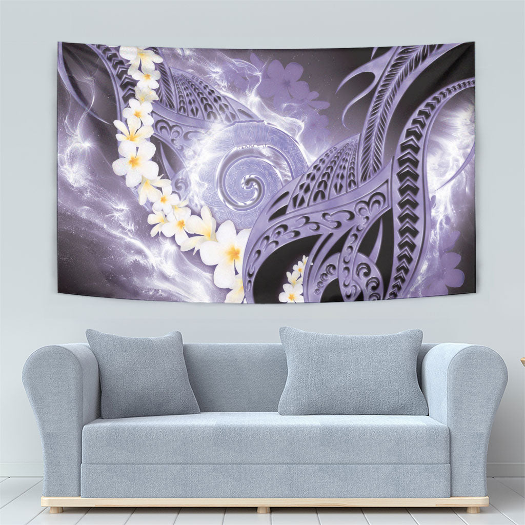 Piko Hawaiian Tapestry Purple Galaxy Spiral Plumeria Tribal Patterns DT05 - Polynesian Pride