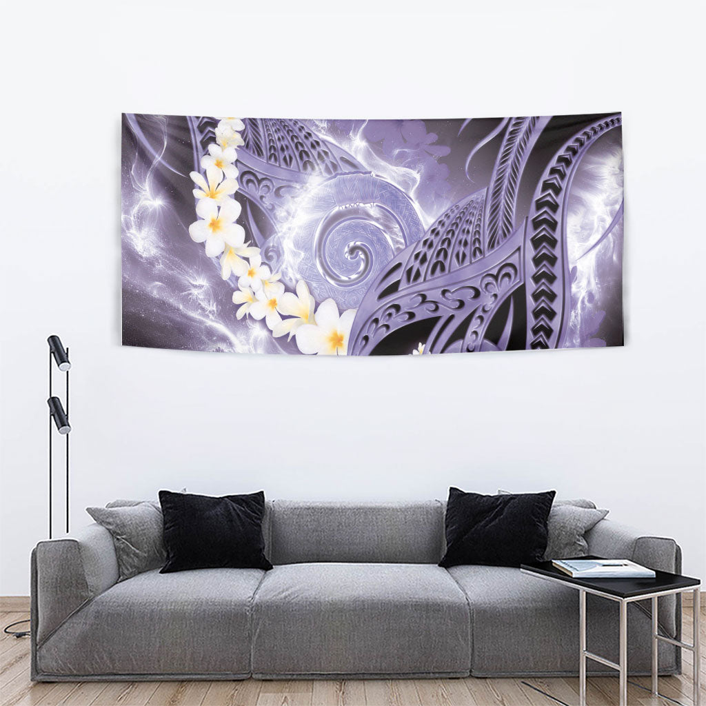 Piko Hawaiian Tapestry Purple Galaxy Spiral Plumeria Tribal Patterns DT05 - Polynesian Pride