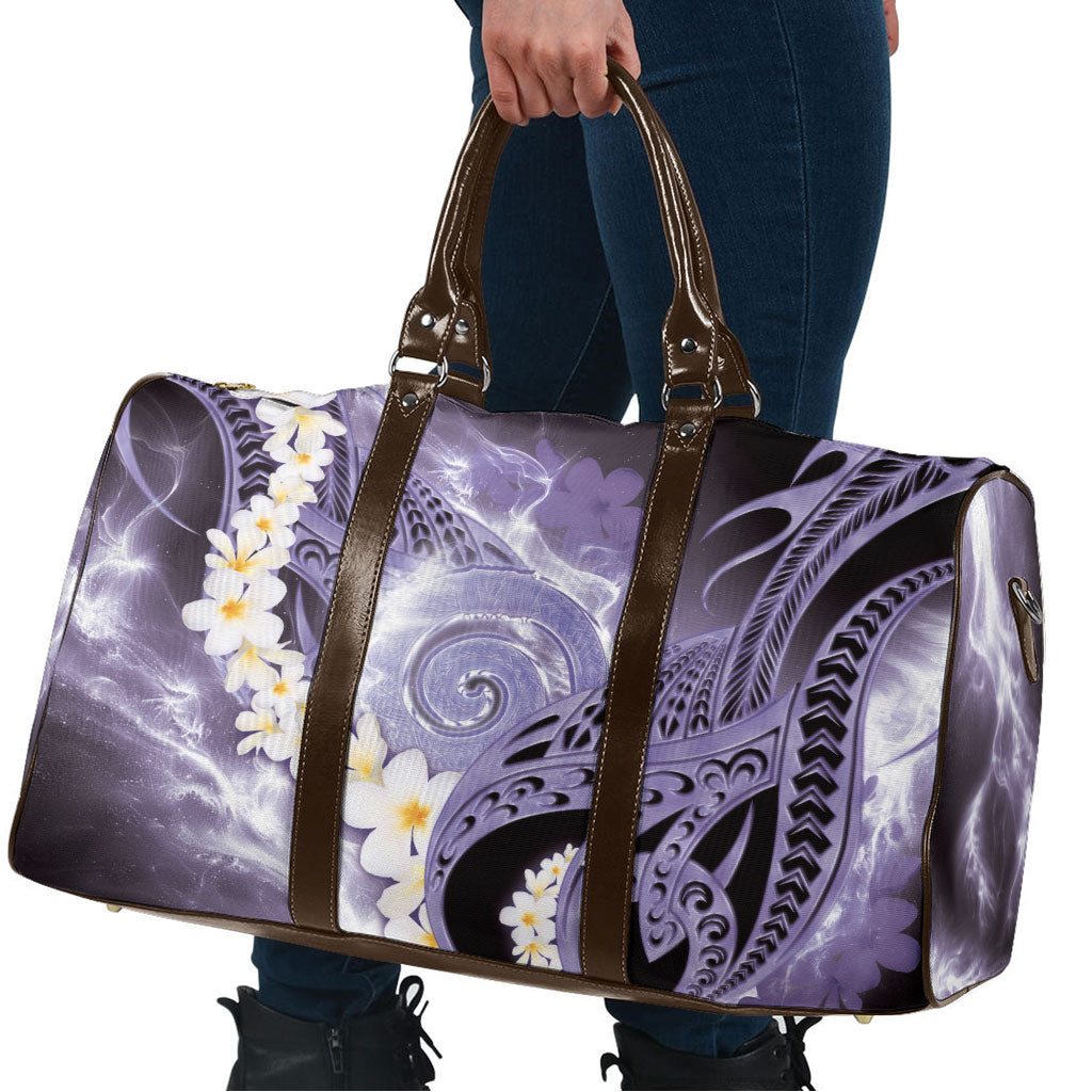 Piko Hawaiian Travel Bag Purple Galaxy Spiral Plumeria Tribal Patterns DT05 - Polynesian Pride