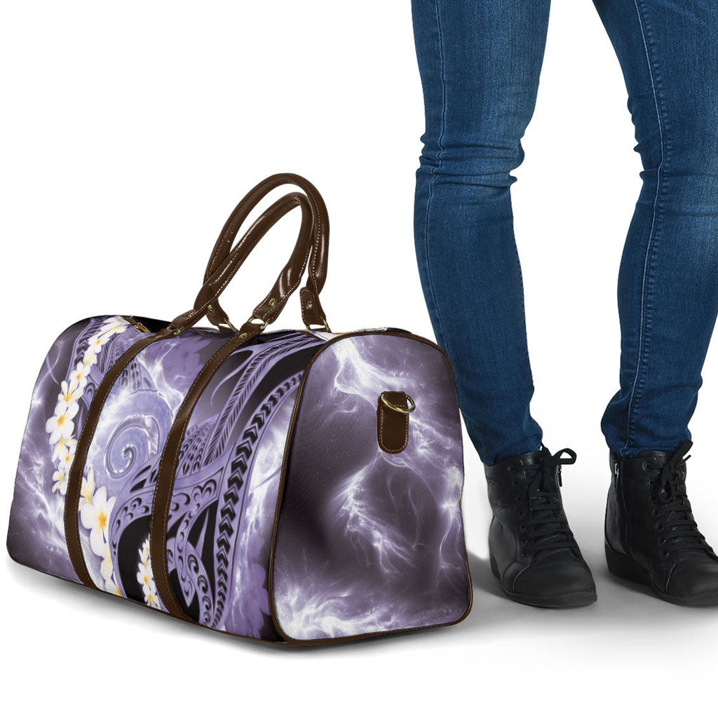 Piko Hawaiian Travel Bag Purple Galaxy Spiral Plumeria Tribal Patterns DT05 - Polynesian Pride