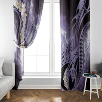 Piko Hawaiian Window Curtain Purple Galaxy Spiral Plumeria Tribal Patterns DT05 - Polynesian Pride