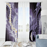 Piko Hawaiian Window Curtain Purple Galaxy Spiral Plumeria Tribal Patterns DT05 - Polynesian Pride