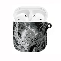 Piko Hawaiian AirPods Case Monochrome Galaxy Spiral Plumeria Tribal Patterns DT05 Black - Polynesian Pride