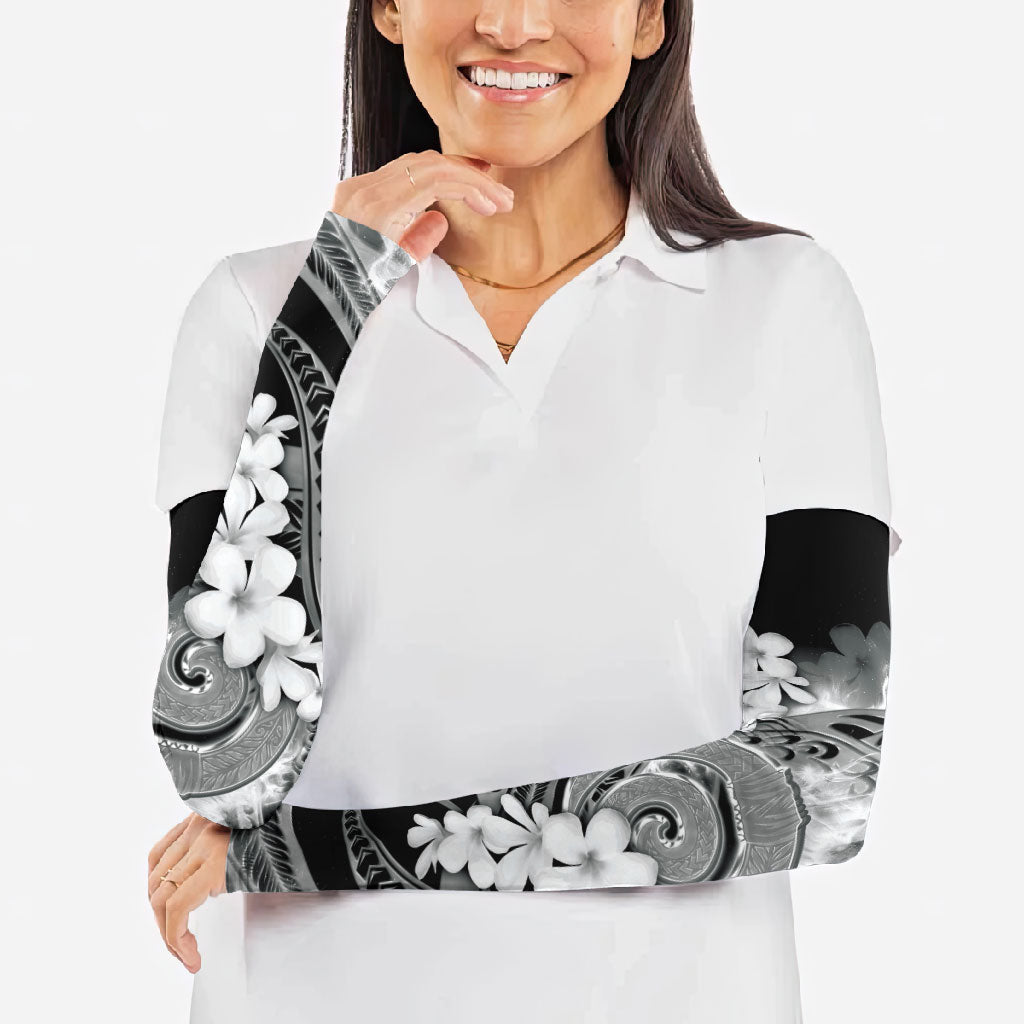 Piko Hawaiian Arm Sleeves Monochrome Galaxy Spiral Plumeria Tribal Patterns DT05 - Polynesian Pride