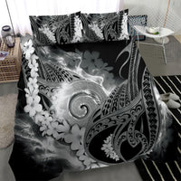 Piko Hawaiian Bedding Set Monochrome Galaxy Spiral Plumeria Tribal Patterns DT05 - Polynesian Pride