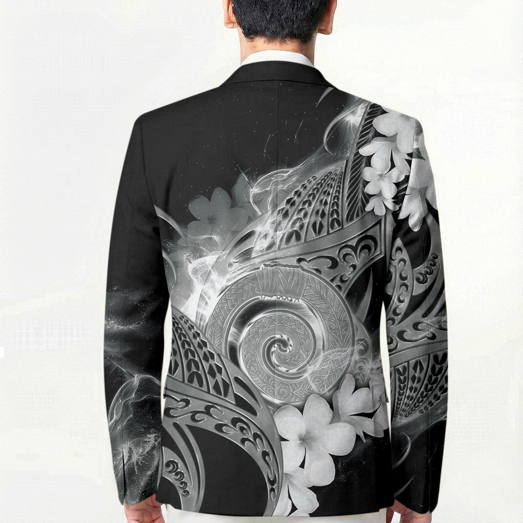 Piko Hawaiian Blazer Monochrome Galaxy Spiral Plumeria Tribal Patterns DT05 - Polynesian Pride